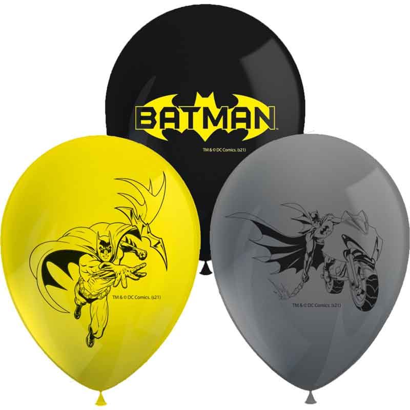 Batman Rogue Rage Printed Latex Birthday Party Balloons (Pack of 8) - Anilas UK