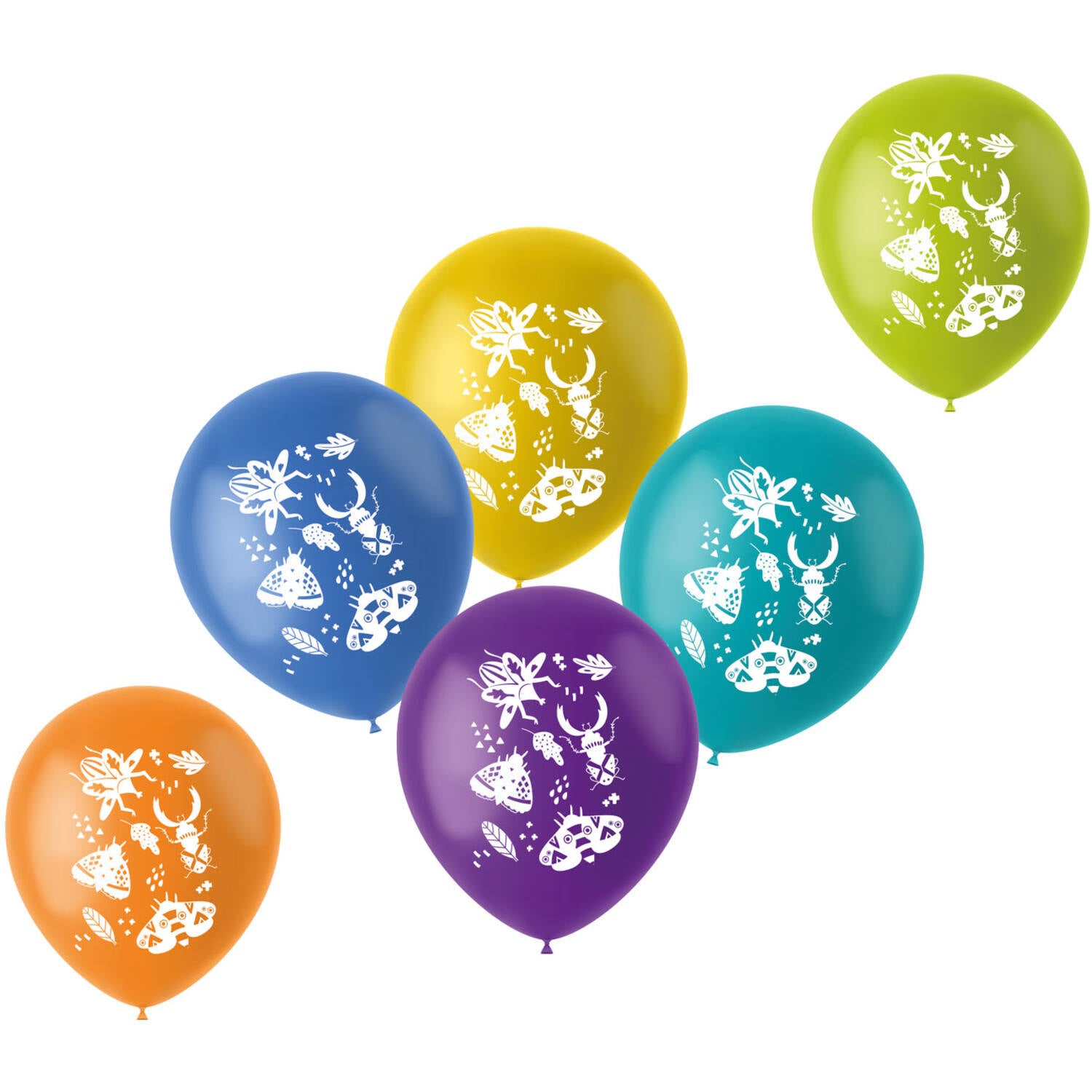 Buzzing Bugs Latex Birthday Party Balloons -  (33 cm - 6 pieces) - Anilas UK