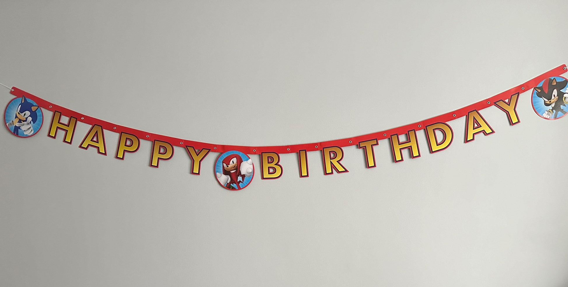 Sonic "Happy Birthday" Party Banner - Anilas UK