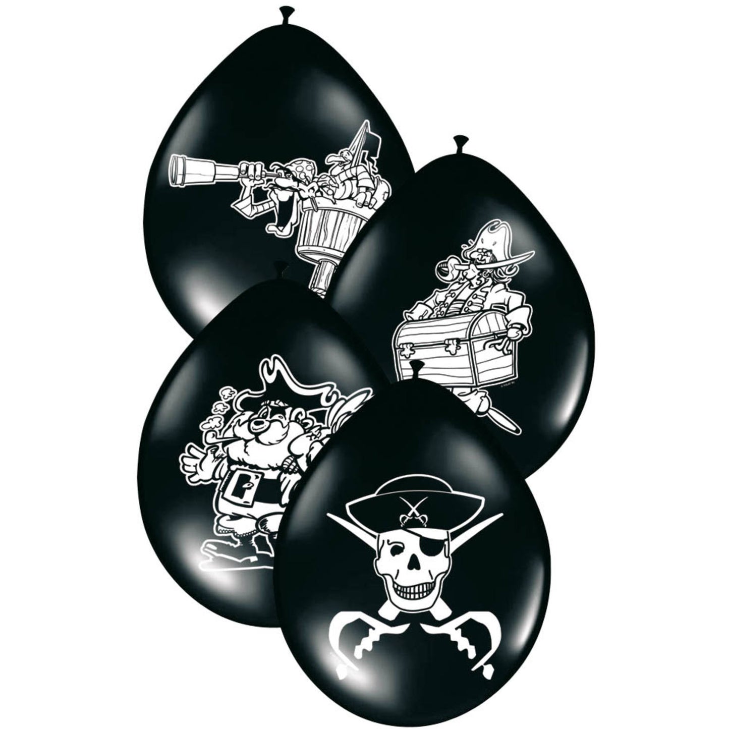 Pirate Latex Balloons 30 cm, 8 Pack