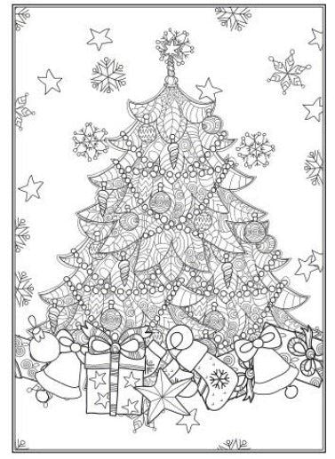 Christmas Advanced Colouring Book 1 Adult Colouring Book - Anilas UK