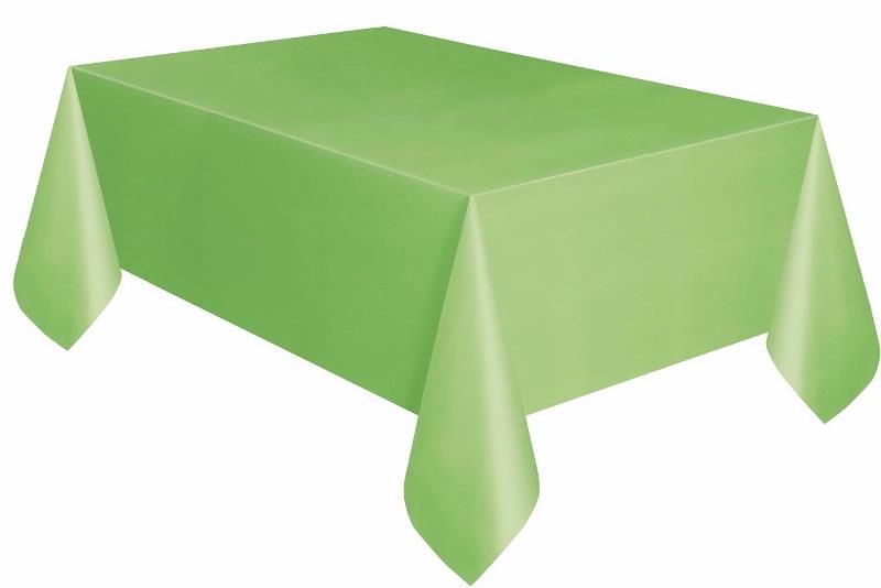 Lime Green Plastic Table cover (137x274 cm)