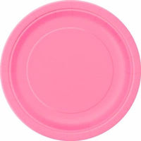 Hot Pink Paper Plates - 21.9cm (Pack of 16)