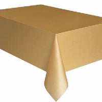 Gold  Plastic Tablecover (137x274 cm)