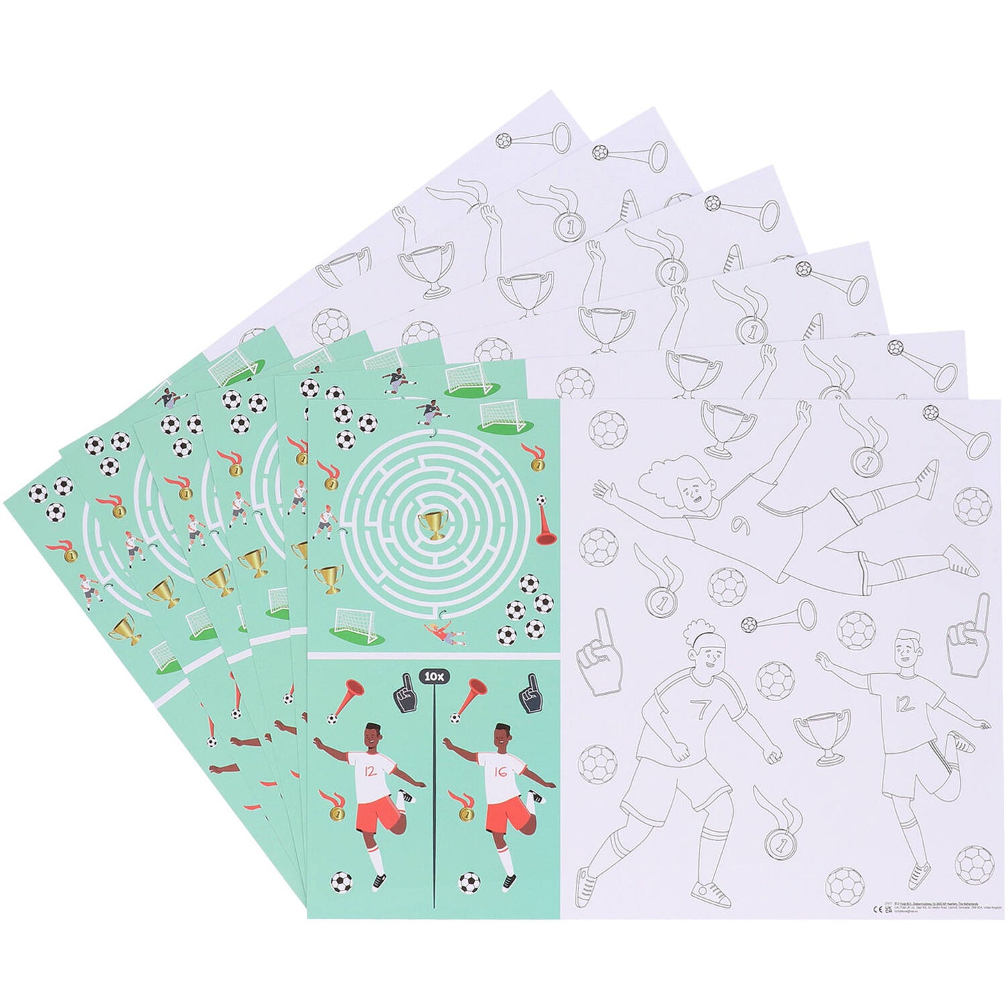 Fantastic Football - Colour It Yourself Placemat (6 pieces) - Anilas UK