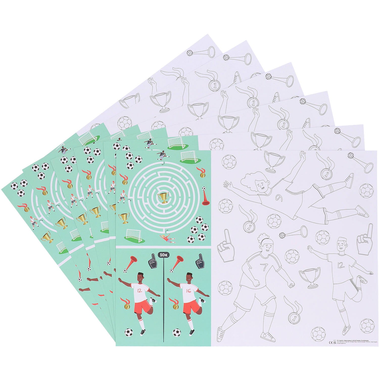 Fantastic Football - Colour It Yourself Placemat (6 pieces) - Anilas UK