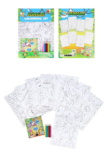 Jungle Colouring Set with Stickers - Anilas UK
