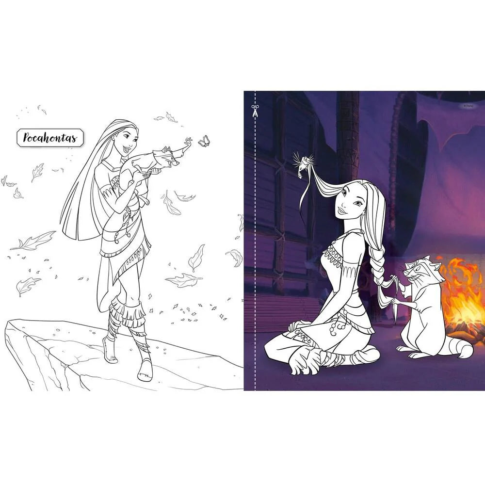 Disney Princess 3-in-1 Colouring Book, 32 Pages - Anilas UK