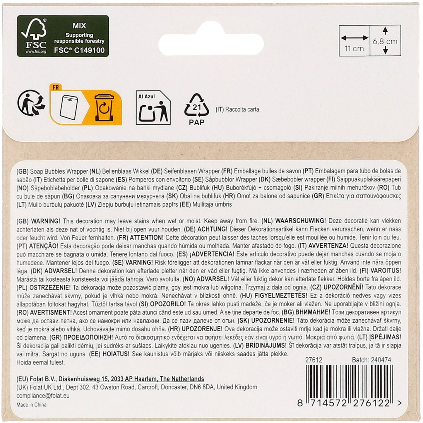 Fabulous Fairy Bubble Tub Personalization Sticker -  (6 pieces) - Anilas UK
