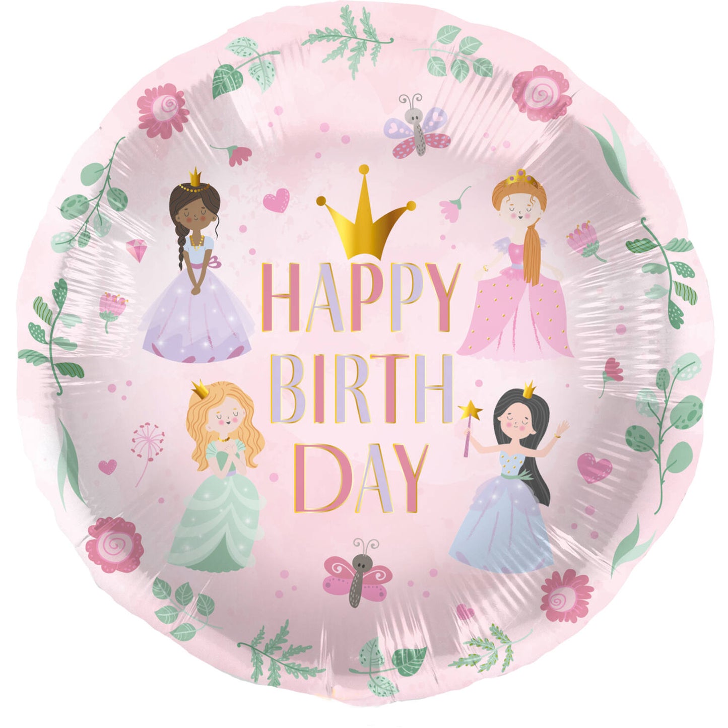 Pretty Princess Foil Birthday Party Balloon - (45 cm) - Anilas UK