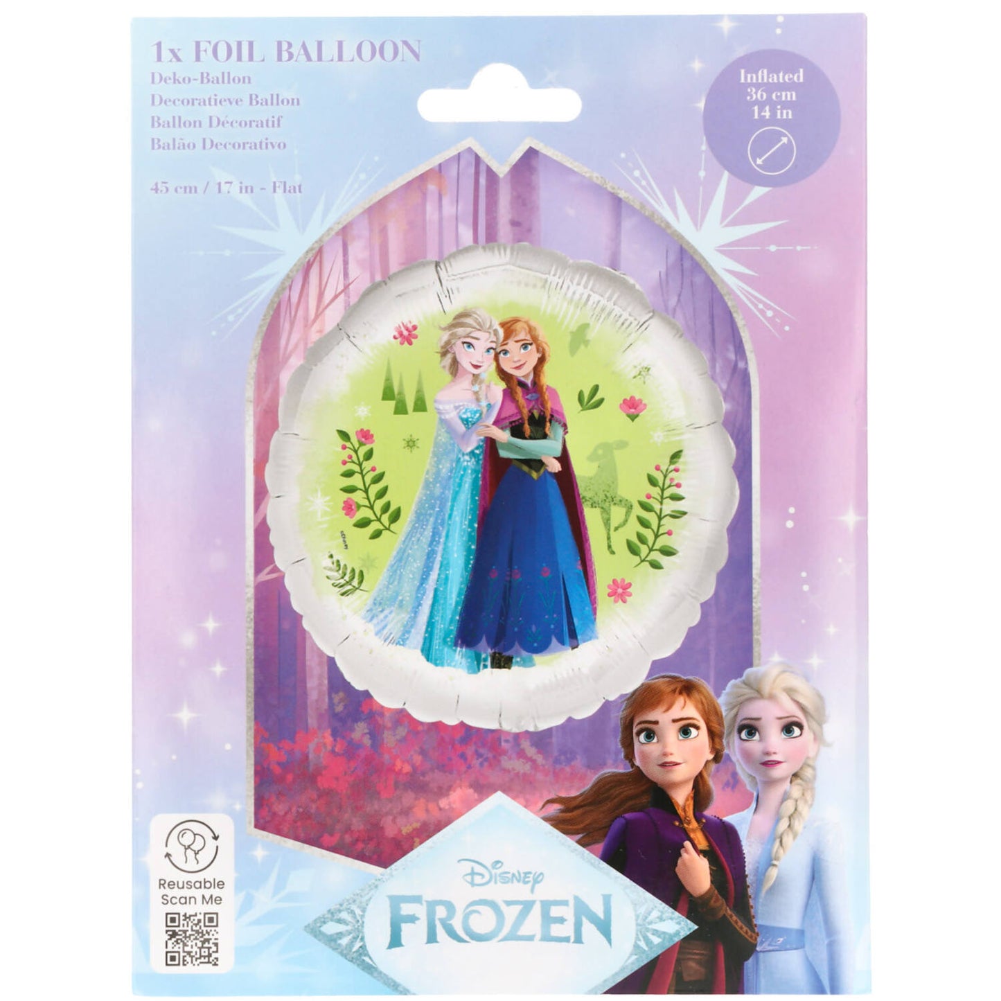 Disney Frozen Anna & Elsa Foil Balloon 45 cm