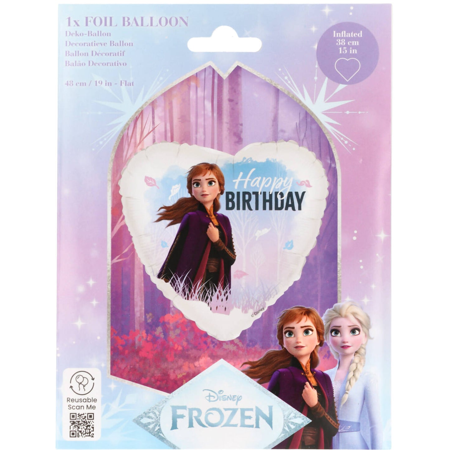 Disney Frozen Anna Happy Birthday Foil Balloon 45 cm