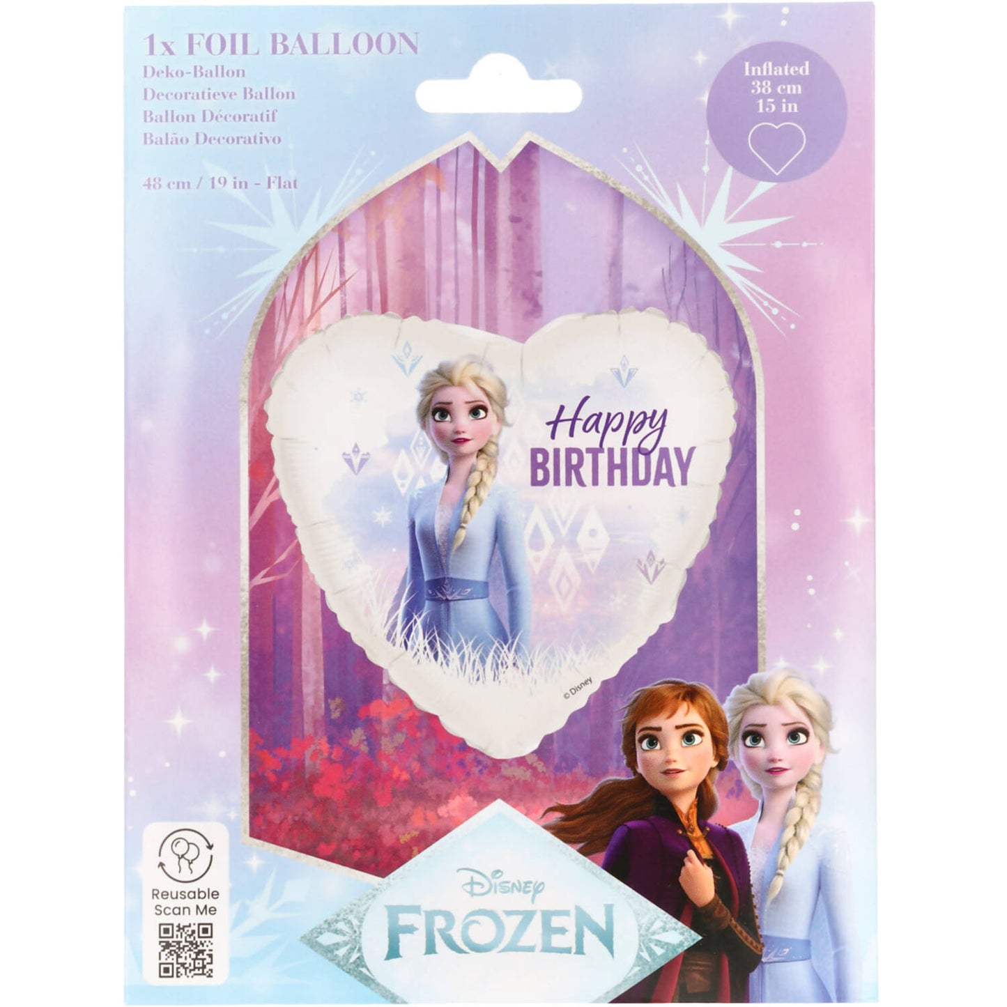 Disney Frozen Elsa Happy Birthday Foil Balloon 45 cm