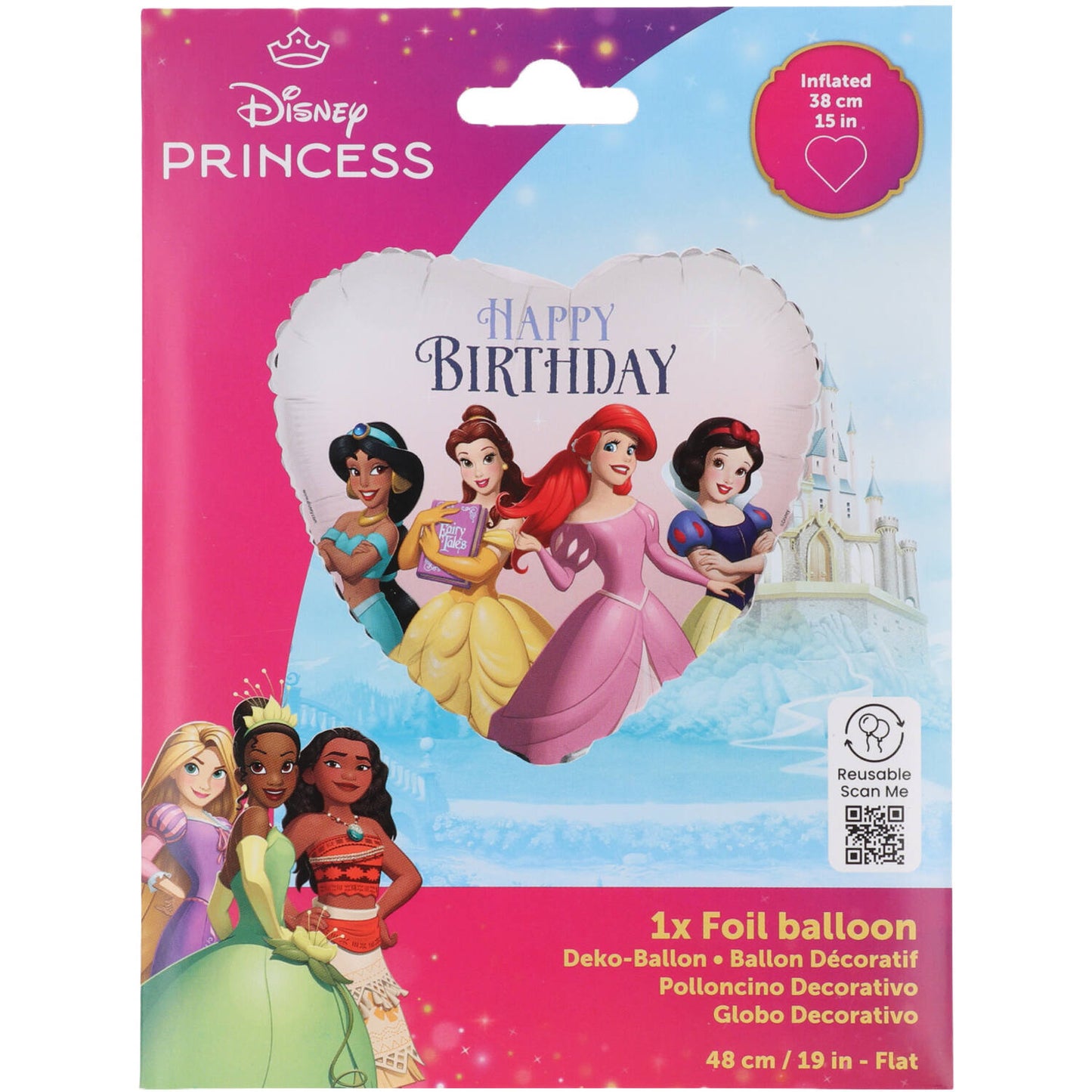 Disney Princess "Happy Birthday" Foil Balloon 45 cm