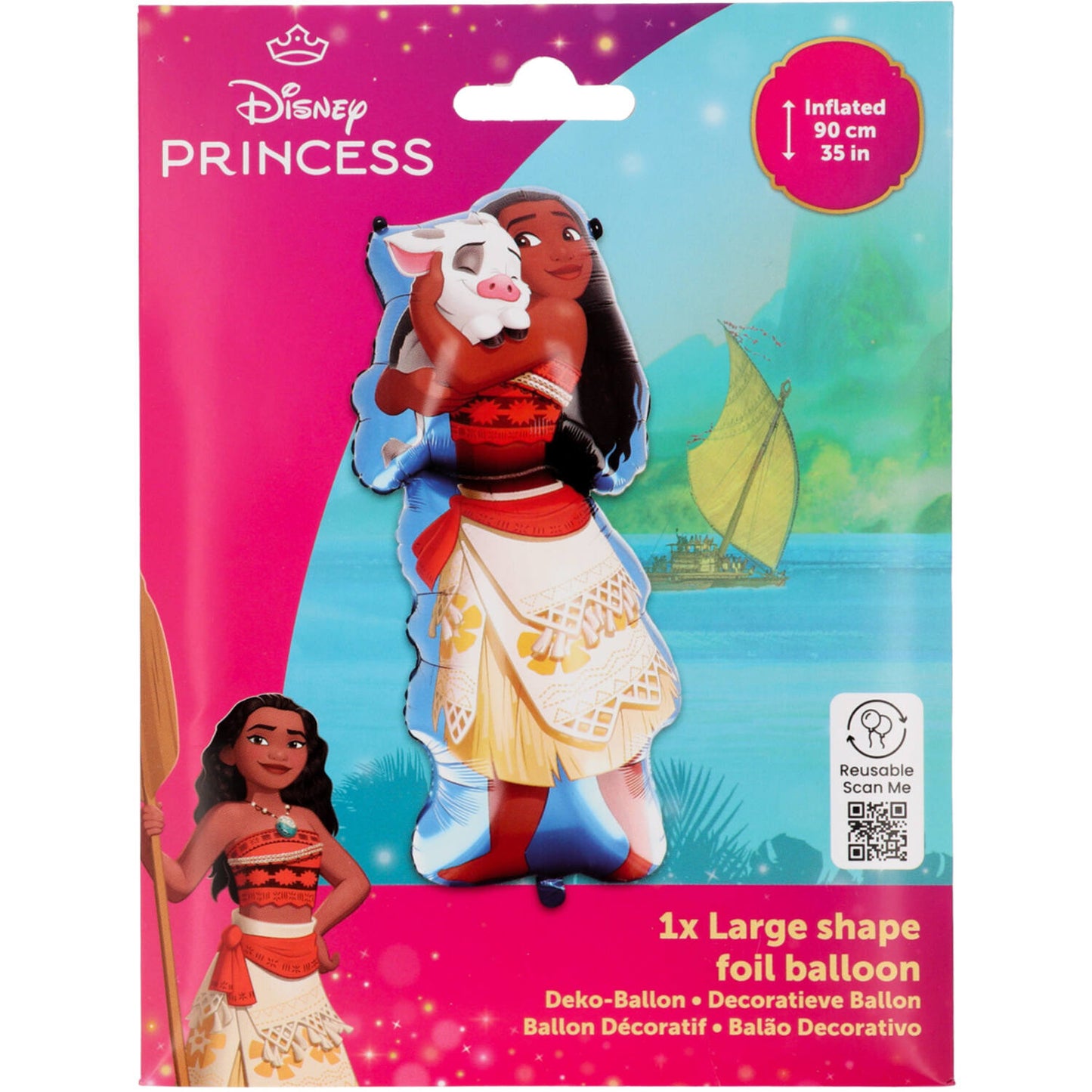 Disney Princess Moana - Shape Foil Balloon 40x90 cm