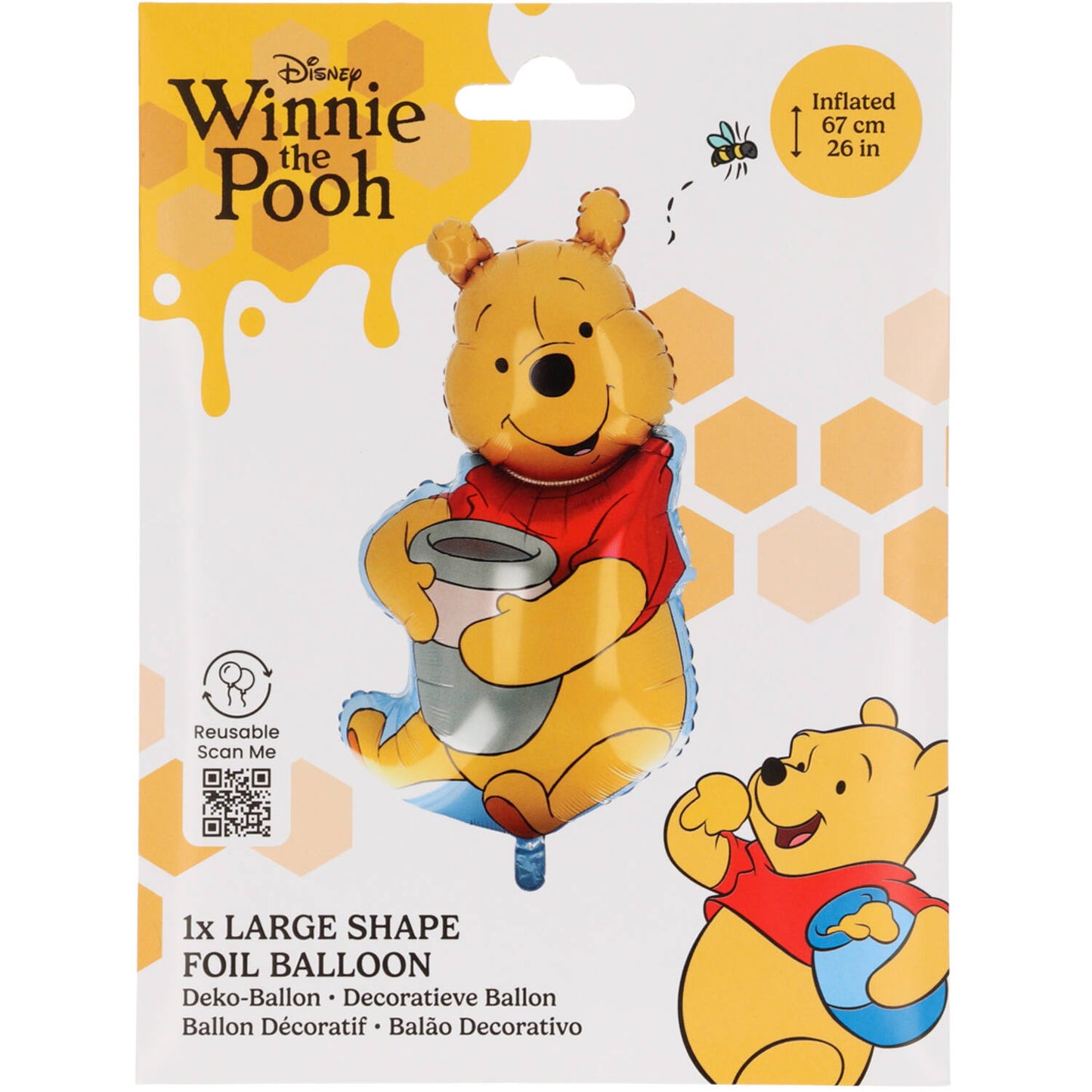 Disney Winnie The Pooh - Shape Foil Balloon 67 cm