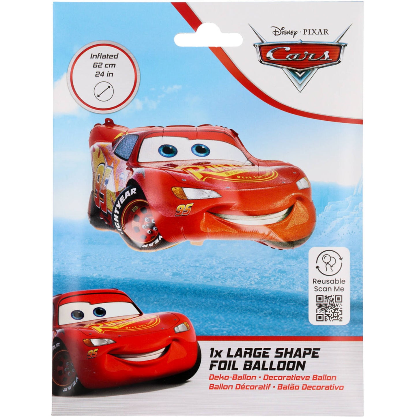 Disney Cars - Shape Foil Balloon 65 x 36 cm