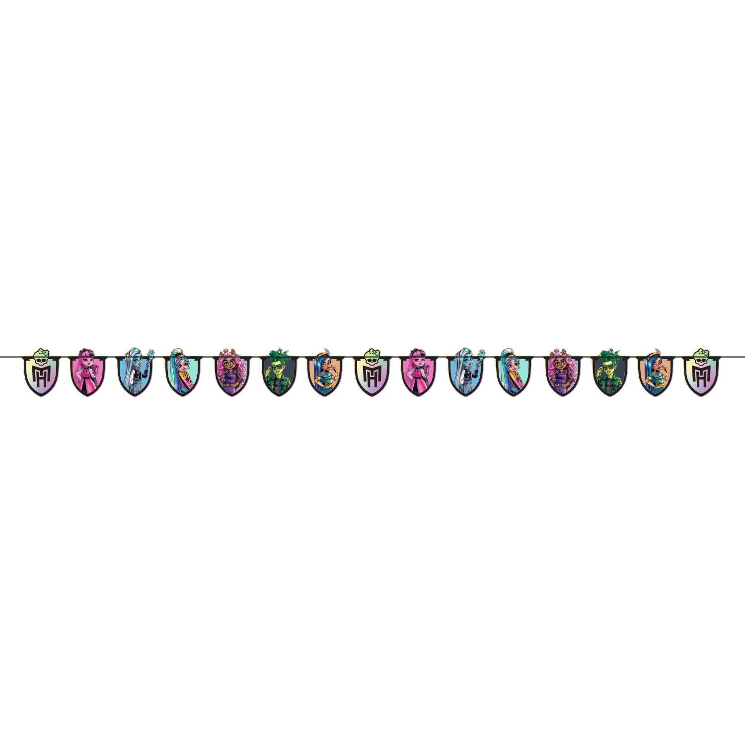 Monster High Pennant Paper Banner 3.3m - Anilas UK