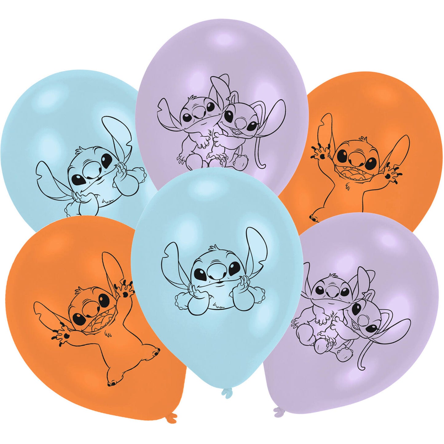 Lilo and Stitch Latex Balloons 23 cm, 6 Pack