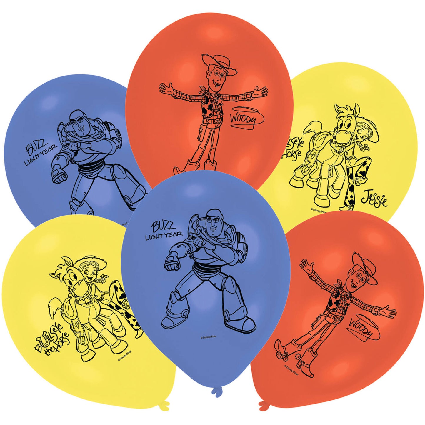 Toy Story Latex Balloons 23 cm, 6 Pack