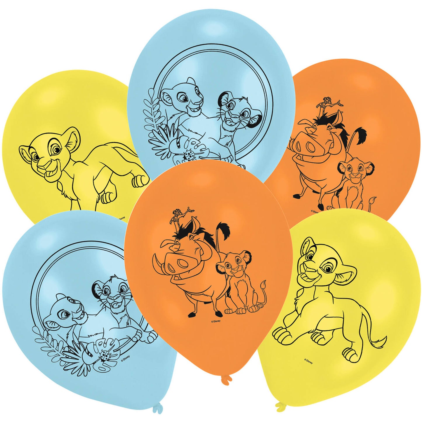 DisneySimba Latex Balloons 23 cm, 6 Pack