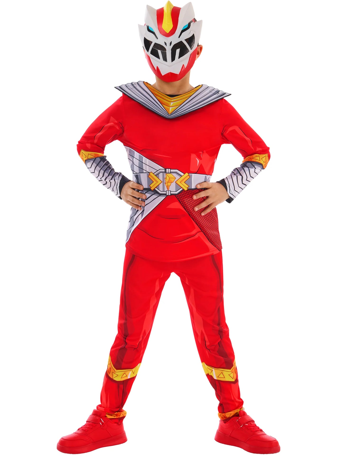 Cosmic Fury Red Ranger Dressing Up Costume - Anilas UK