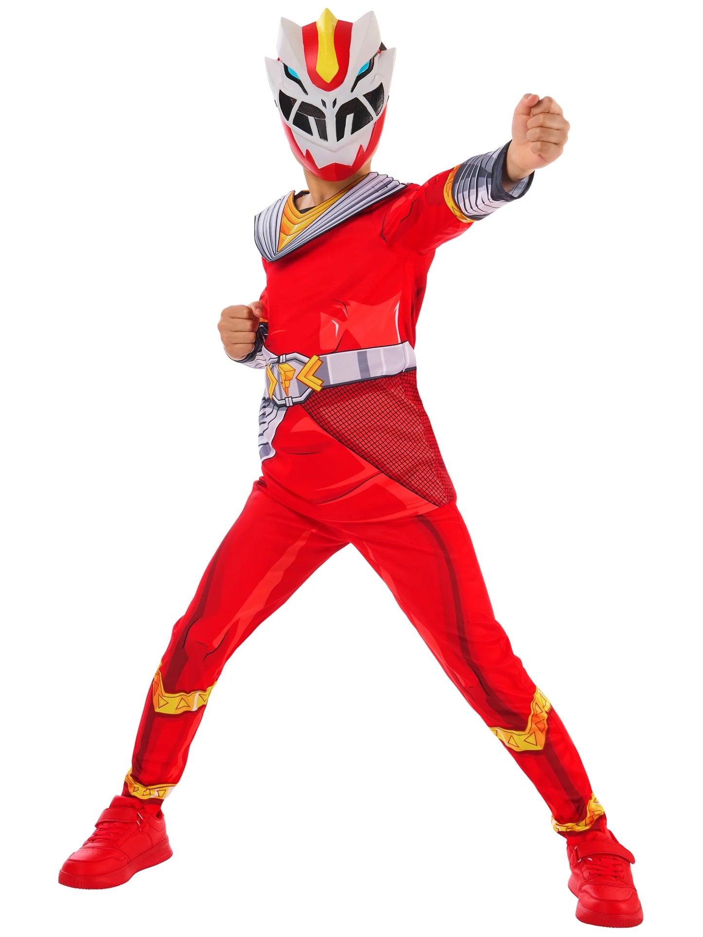 Cosmic Fury Red Ranger Dressing Up Costume - Anilas UK