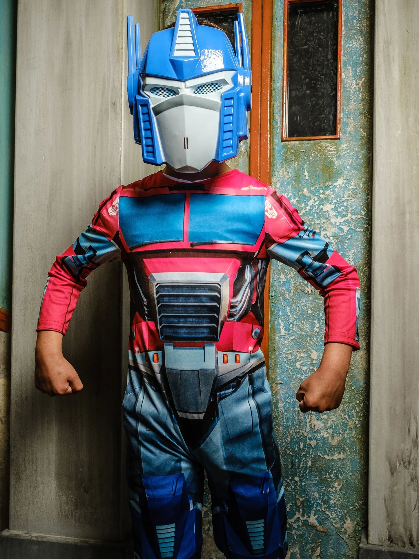 Optimus Prime Dressing Up Costume Jumpsuit & Mask - Anilas UK