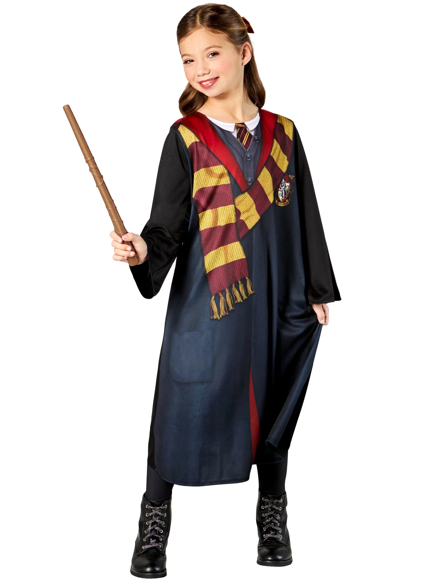 Hermione Granger Deluxe Dressing Up Costume with Robe, Hair Tie and Wand - Anilas UK