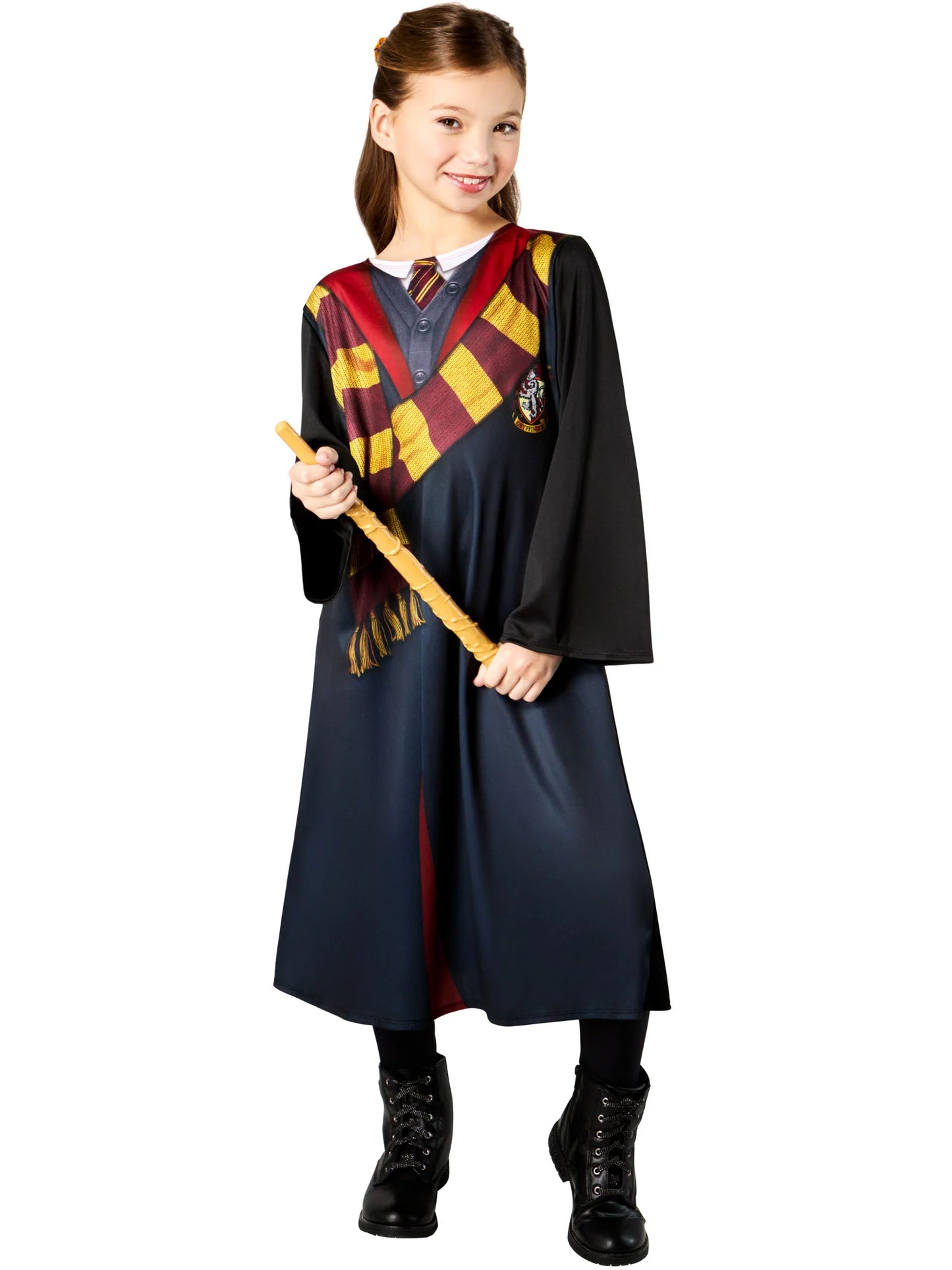 Hermione Granger Deluxe Dressing Up Costume with Robe, Hair Tie and Wand - Anilas UK
