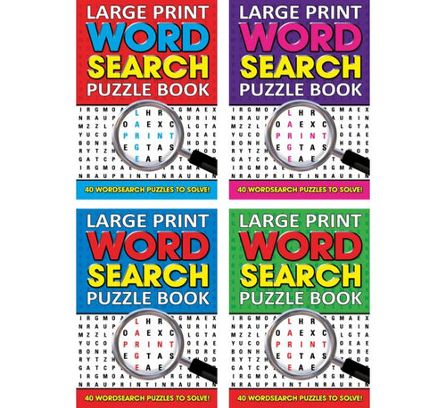 Large Print Wordsearch Puzzle Books (Set of 4) - Anilas UK