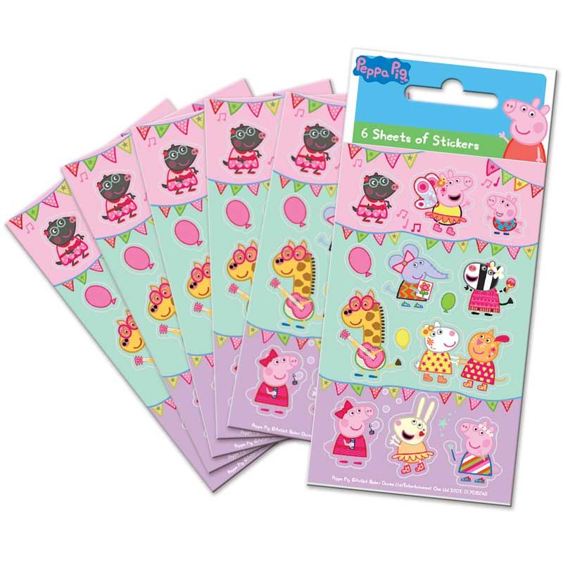 Peppa Pig Carnival Party Sticker Pack - Anilas UK