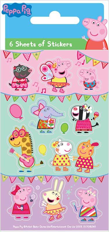 Peppa Pig Carnival Party Sticker Pack - Anilas UK