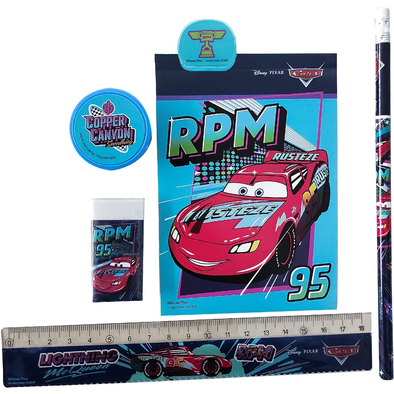 Disney Cars Pencil Pot Stationery Set - Anilas UK