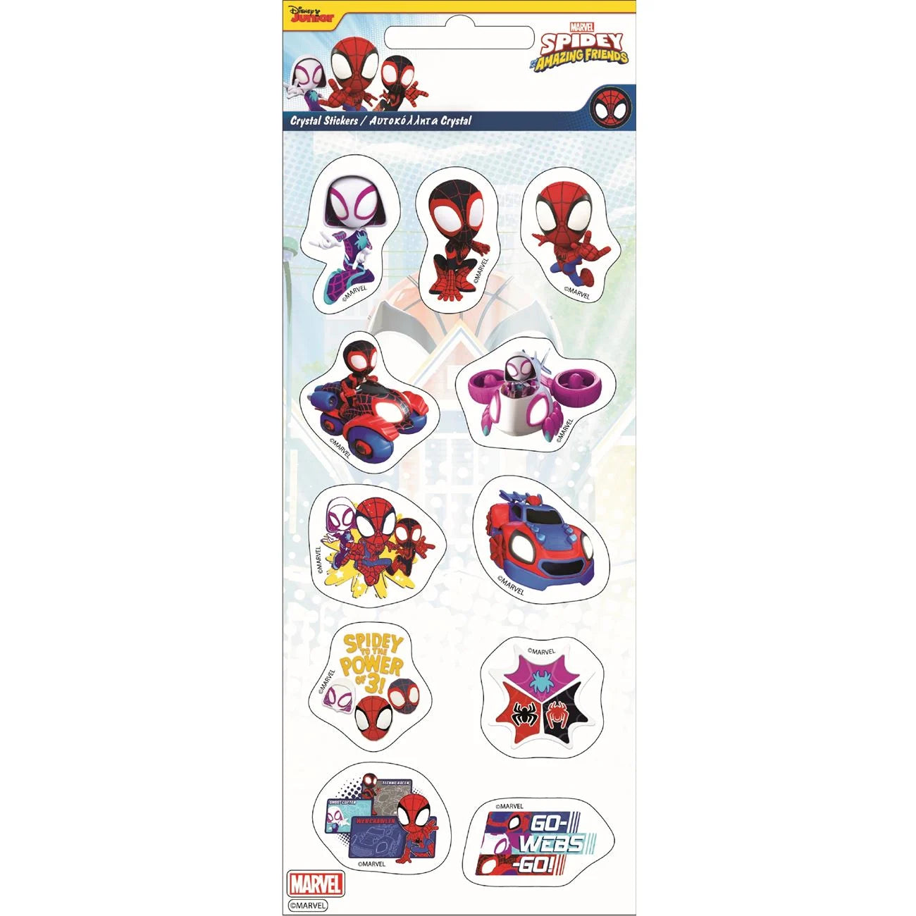 Marvel Spidey And His Amazing Friends Crystal Stickers - Anilas UK