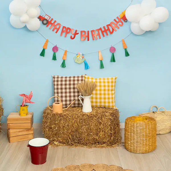 Farm Paper Garland Happy Birthday 4.25 - Anilas UK
