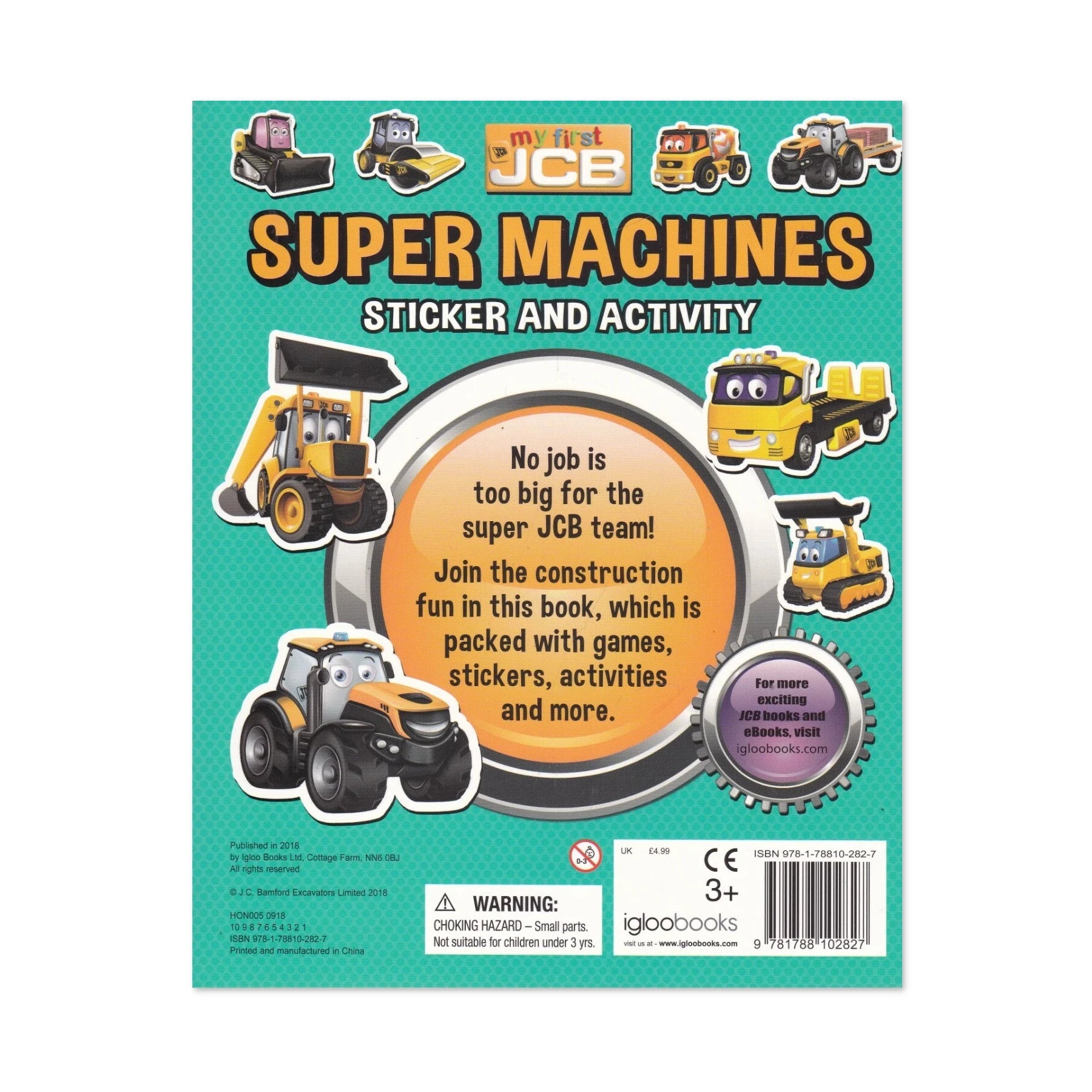 My First JCB: Super Machines Sticker and Activity - Anilas UK