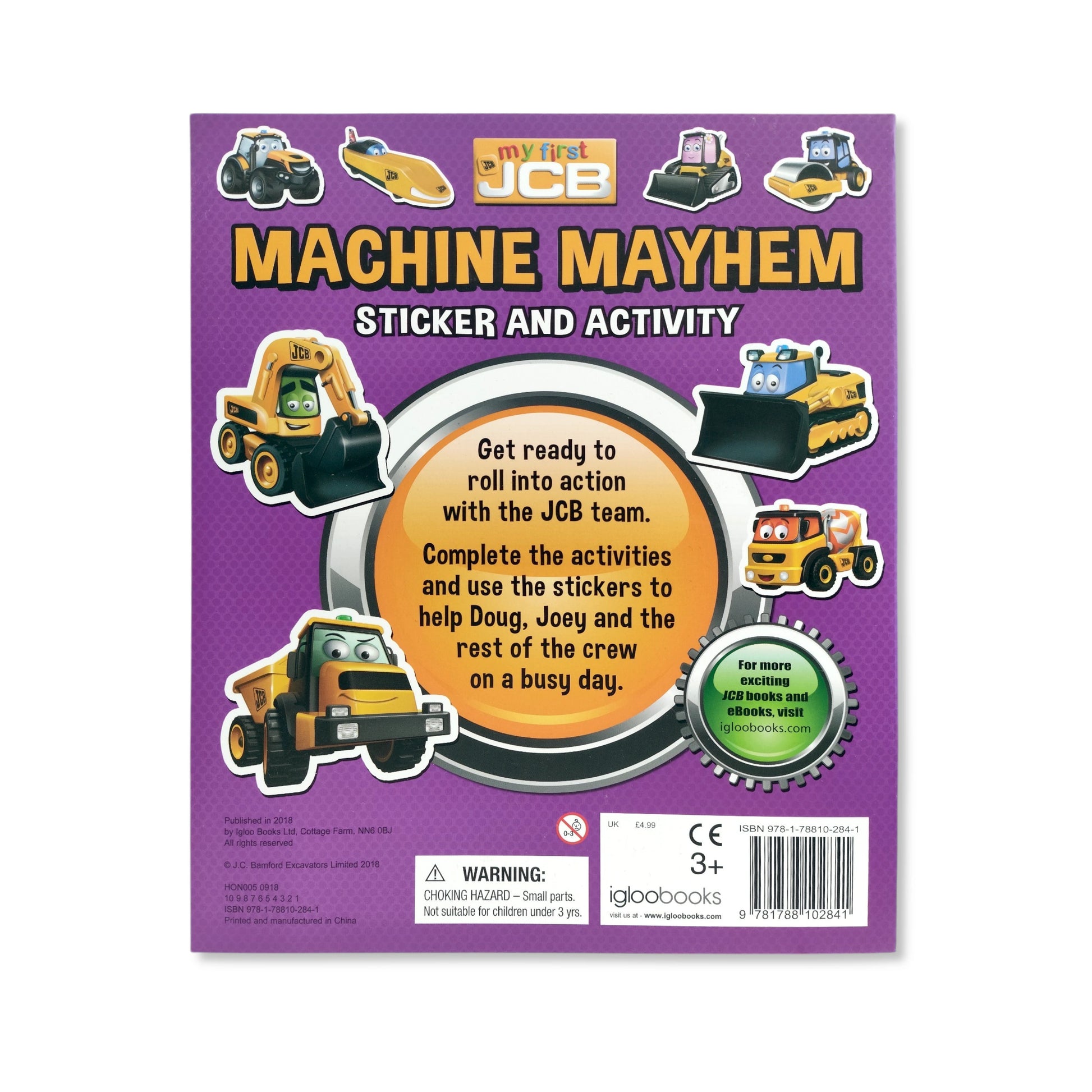 My First JCB: Machines Mayhem Sticker and Activity - Anilas UK