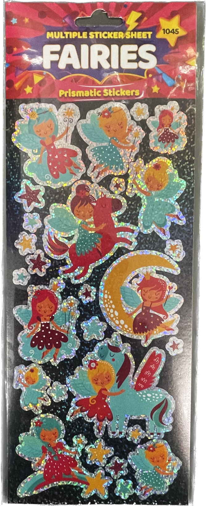 Fairies Themed Prismatic Sticker Sheet - Anilas UK