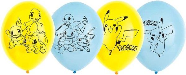 Pokemon Balloons (Pack of 6) - Anilas UK