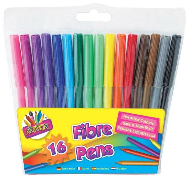 Set of 16 Assorted Fibre Pens - Anilas UK