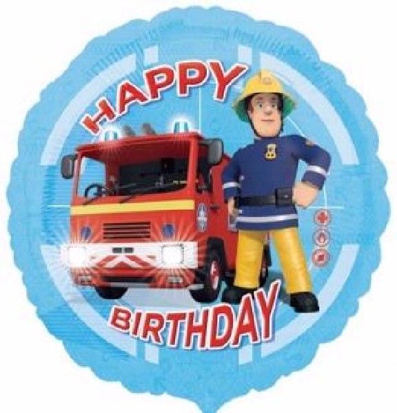 Fireman Sam Birthday Foil Balloon