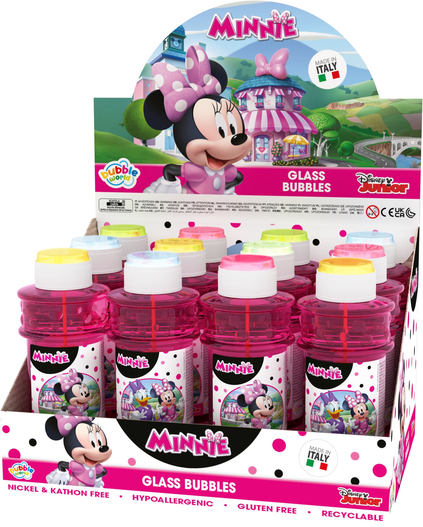 Disney Minnie Mouse Bubble Tub with Wand 300 ml - Anilas UK