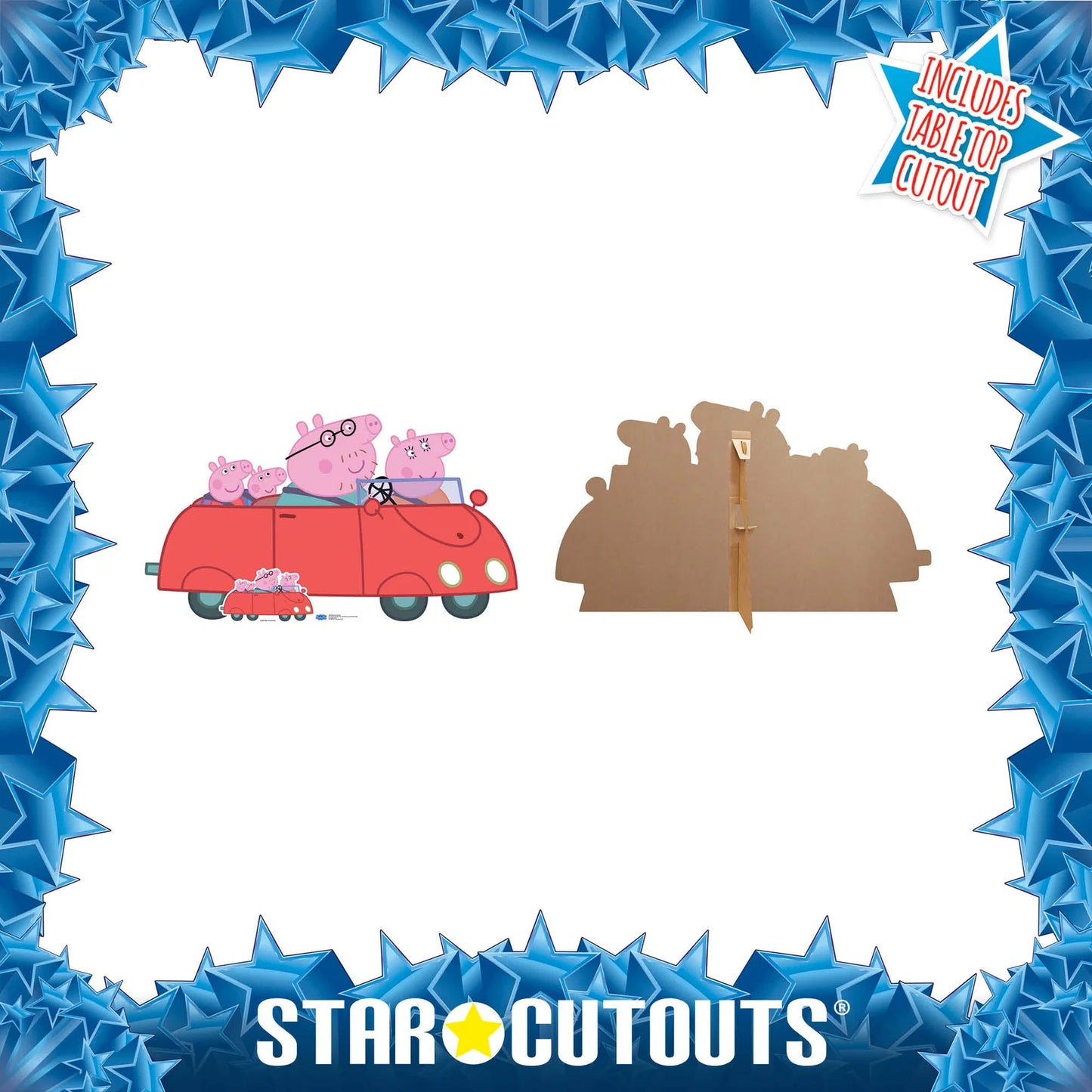Peppa Pig Family Car (Peppa Pig) Cardboard Cut Out Height 95cm