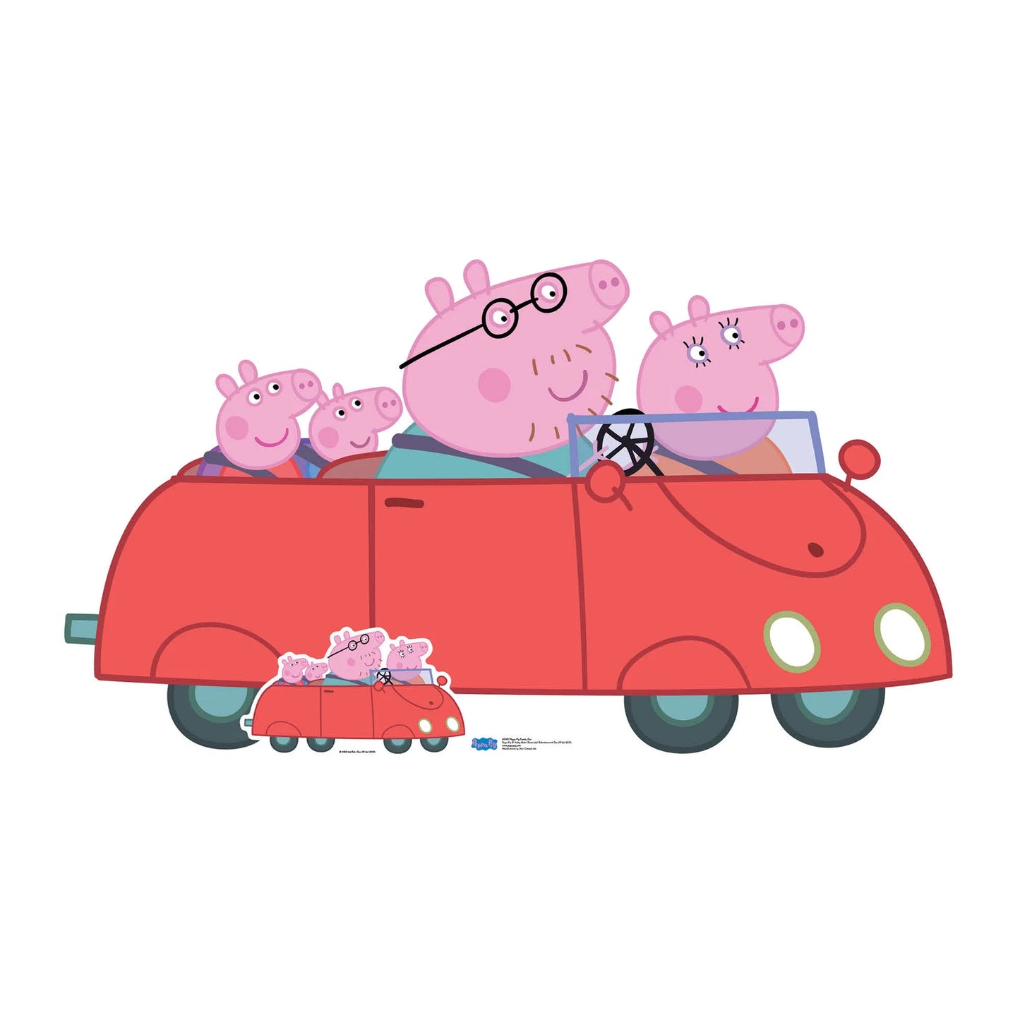 Peppa Pig Family Car (Peppa Pig) Cardboard Cut Out Height 95cm