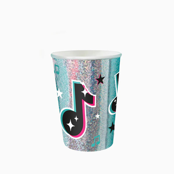 Music Paper Cups 270 ml (Pack of 6) - Anilas UK