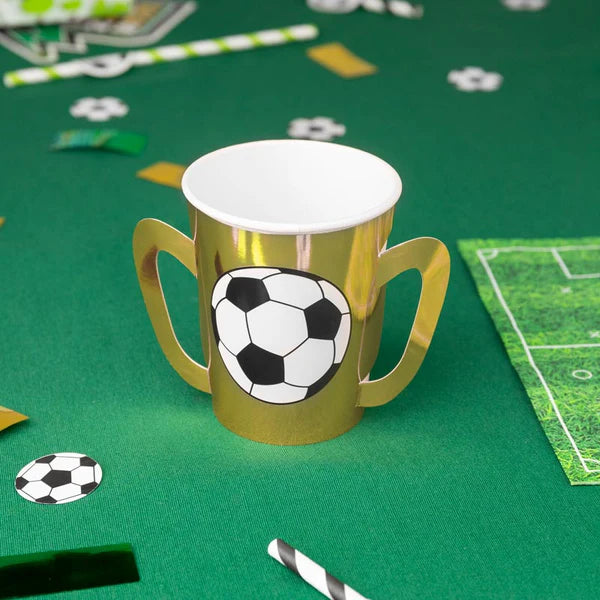 Football Paper Cups 270 ml (Pack of 6) - Anilas UK