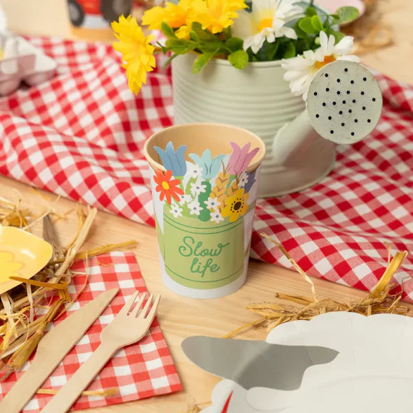 Farm Paper Cups 270 ml (Pack of 6) - Anilas UK