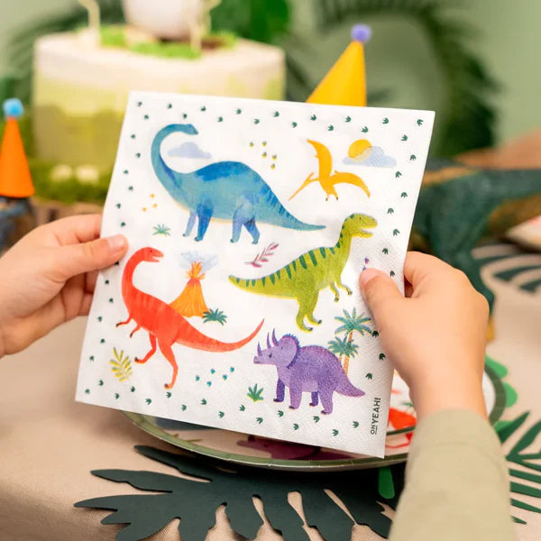 Baby Dino Paper Napkins 33 x 33 cm (pack of 20) - Anilas UK