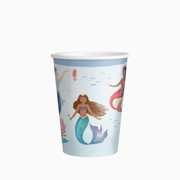 Mermaid Paper Cups 270 ml (Pack of 10) - Anilas UK